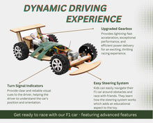 Load image into Gallery viewer, Pica Toys Wooden Wireless Remote Control F1 Racing Car Science Kit to Build (Green), STEM Project for Kids Aged 9 10 11 12 13, Science Building Kit Gift for Boys and Girls