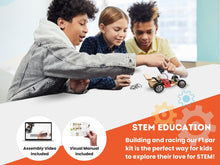 Load image into Gallery viewer, Pica Toys Wireless Remote Control Wooden Racing Car F1C - Upgraded Competition Edition, Science Experiment R/C Car Kit for Kids, STEM Project Model Car Kit to Build (Red)