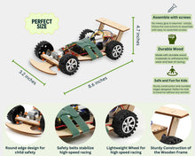 Load image into Gallery viewer, Pica Toys Wooden Wireless Remote Control F1 Racing Car Science Kit to Build (Green), STEM Project for Kids Aged 9 10 11 12 13, Science Building Kit Gift for Boys and Girls