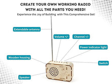 Load image into Gallery viewer, ZOVRION Wooden FM Radio Kit FM 88-108MHz - Science Experiment and Educational Project STEM Kit