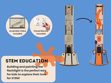 Load image into Gallery viewer, ZOVRION DIY Wooden Flashlight STEM Kit for Kids Aged 6-10 | Battery-Operated Educational Science Experiment Kit with Built-in Switch