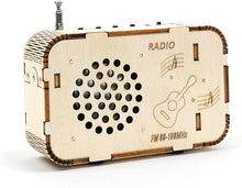 Load image into Gallery viewer, ZOVRION Wooden FM Radio Kit FM 88-108MHz - Science Experiment and Educational Project STEM Kit