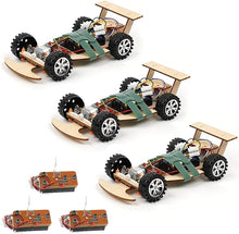 Load image into Gallery viewer, Pica Toys Wooden Wireless Remote Control F1 Racing Car Science Kit to Build (3 Pack of Green)
