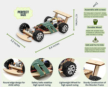 Load image into Gallery viewer, Pica Toys Wooden Wireless Remote Control F1 Racing Car Science Kit to Build (3 Pack of Green)