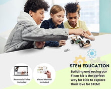 Load image into Gallery viewer, Pica Toys Wooden Wireless Remote Control F1 Racing Car Science Kit to Build (3 Pack of Green)