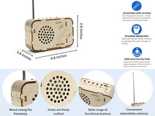 Load image into Gallery viewer, ZOVRION Wooden FM Radio Kit FM 88-108MHz - Science Experiment and Educational Project STEM Kit