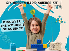Load image into Gallery viewer, ZOVRION Wooden FM Radio Kit FM 88-108MHz - Science Experiment and Educational Project STEM Kit