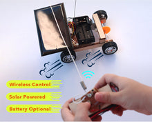 Load image into Gallery viewer, ZOVRION Solar Car V1 Model Kits to Build, Science Experiment Kit for Kids Age 8-12, Wireless Remote Control Robotic Stem Project, Electric Motor Hybrid Powered