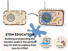 Load image into Gallery viewer, Pica Toys Wooden FM Radio Kit FM 88-108MHz - Science Experiment and Educational Project STEM Kit
