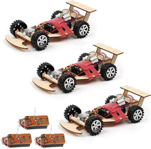 Load image into Gallery viewer, Pica Toys Wooden 2.4Ghz Wireless Remote Control Racing Car Kit F1 - Science Project for for Kids,Students,Education,School Model Car Kit to Build Experiment (3 Pack of Red)
