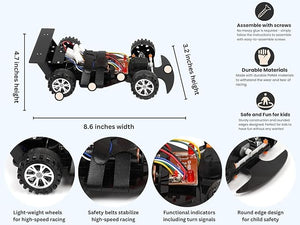 Pica Toys Wireless Remote Control F1 Racing Car Science Kit to Build - The Black Shadow Edition, STEM Project RC Car Kit Educational Gift