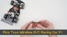 Load and play video in Gallery viewer, Pica Toys Wireless Remote Control Racing Car F1B (Pack of 2) - The Black Shadow Edition, Science Experiment R/C Car Kit for Kids, STEM Project Model Car Engineering Kit to Build
