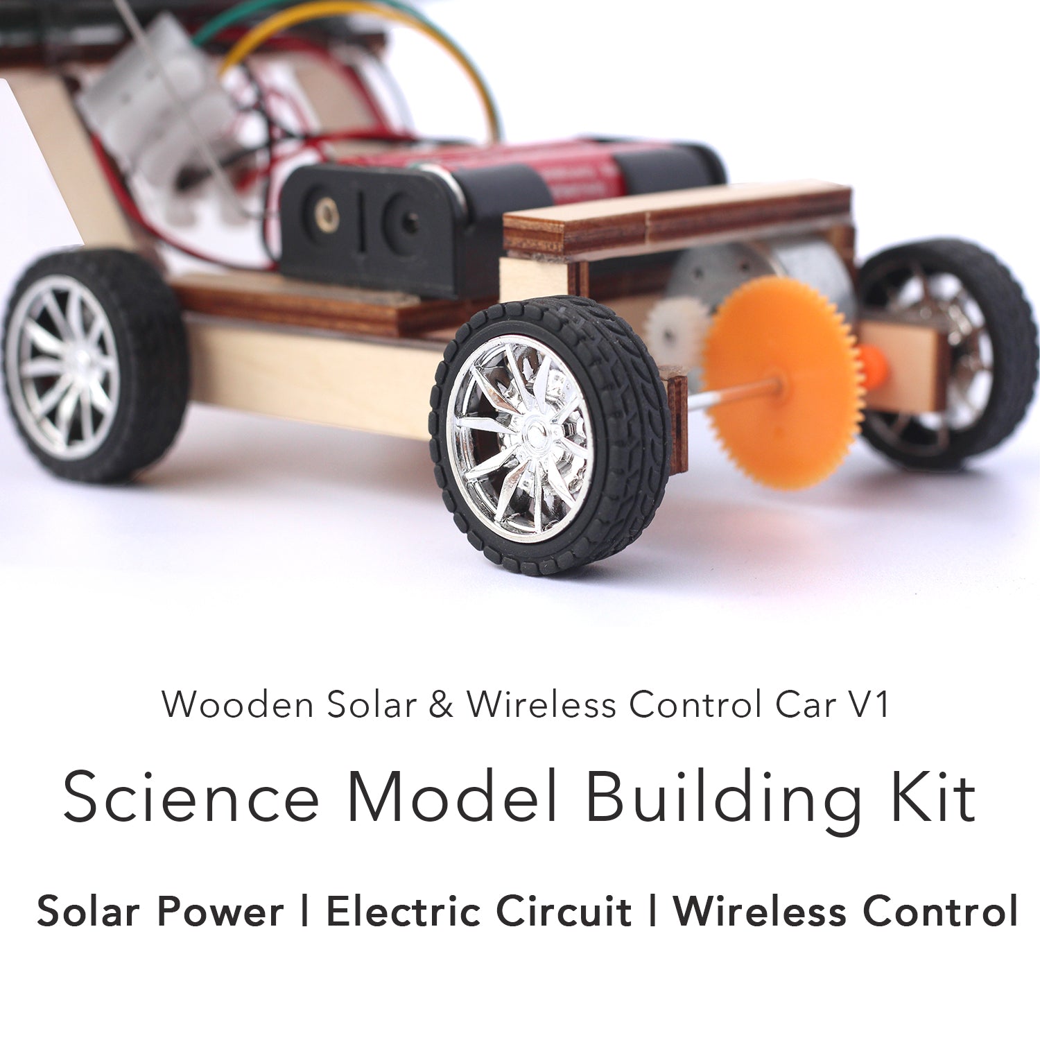 Pica Toys-Wooden Solar Remote Control Car| Educational Science Kit For  Smart Kids